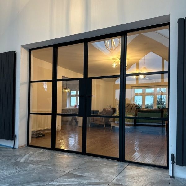 internal aluminium french doors installation